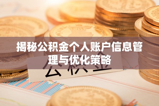 新宁揭秘公积金个人账户信息管理与优化策略