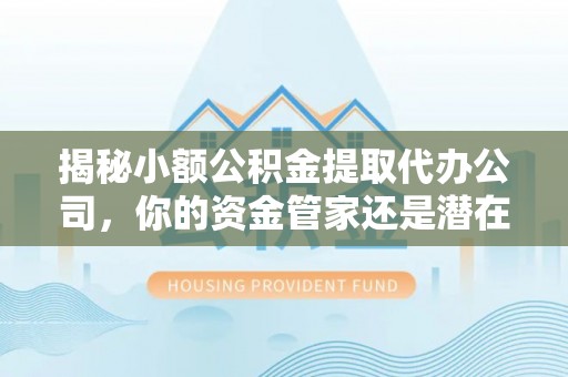 新宁揭秘小额公积金提取代办公司，你的资金管家还是潜在陷阱？